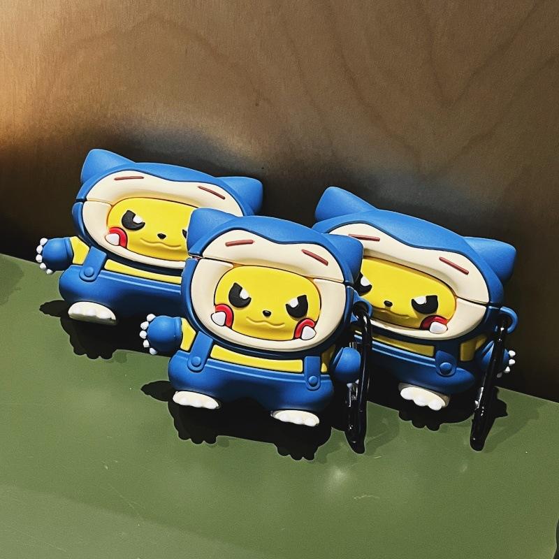 2024 Nytt 3D Tegneserie Pikachu Etui For Apple AirPods 4 Øretelefondeksel 4. Generasjon Silikon Trådløst Bluetooth Hodetelefonetui