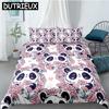 Set di biancheria da letto in poliestere con panda carino, per bambini, set di biancheria da letto per ragazzi, set di biancheria da letto per adolescenti, set di biancheria da letto king size