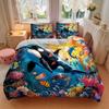 3Pcs Ocean Life Adventure Bedding Sets For All Sizes New 3D Printed Bed Cover Comforter Duvet Cover Pillowcase Bedroom Decoration