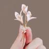 New Enamel  Flower Brooches For Women Elegant Weddings Banquet Brooch Pins