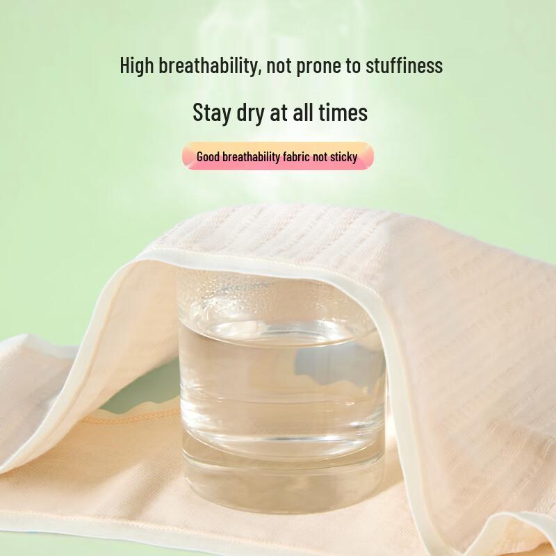 FENTENGCARE Women's 7-Pack Antibacterial Cotton Mid-Waist Panties