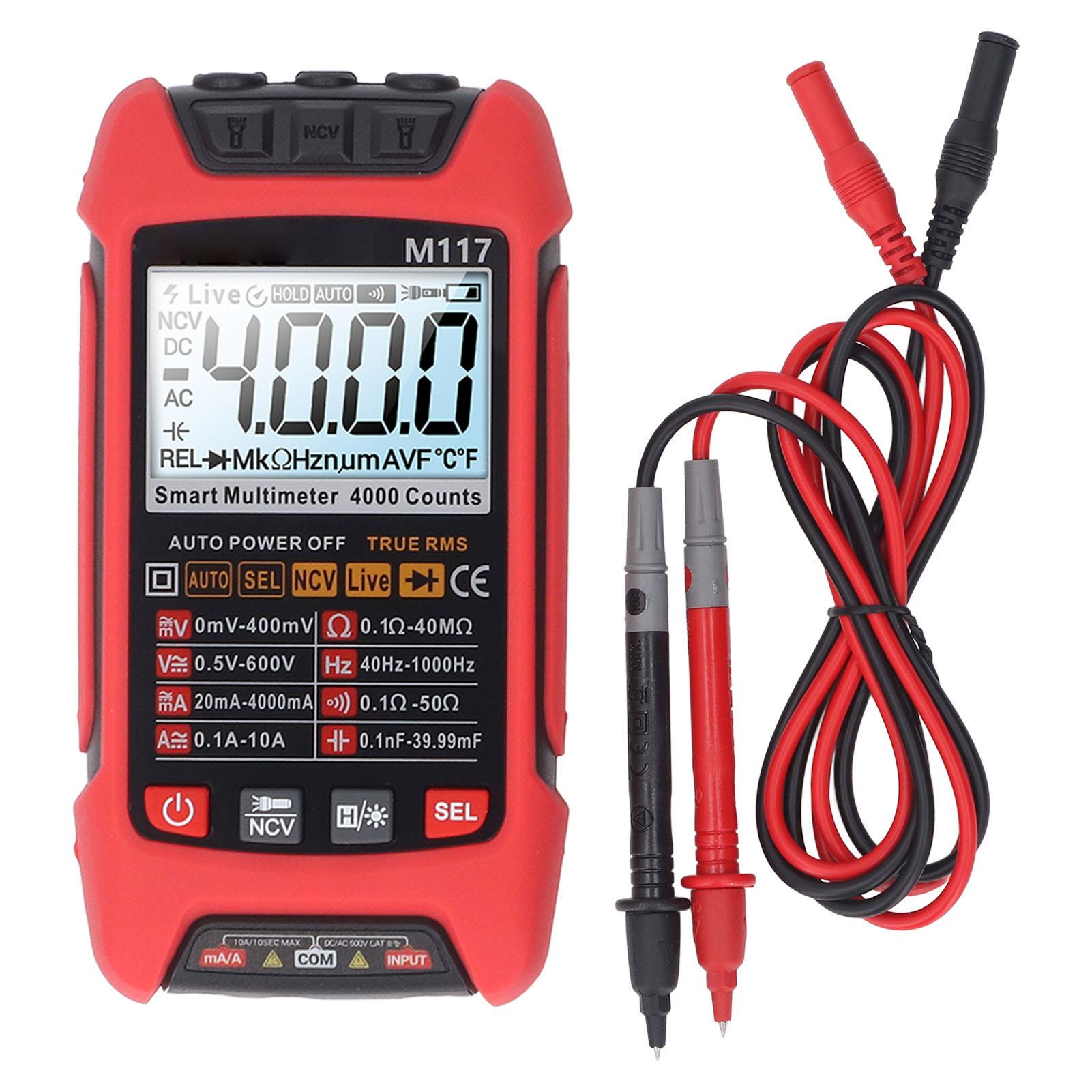 

Digital Multimeter Voltage Tester Kit 4000 Counts Automatic High Accuracy Intelligent Maintenance