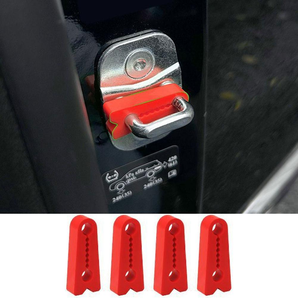 4pcs Car Door Shock Absorber Silicone Protector Noise Reduction Anti-Slam Design Peel & Stick Installation for Sedan