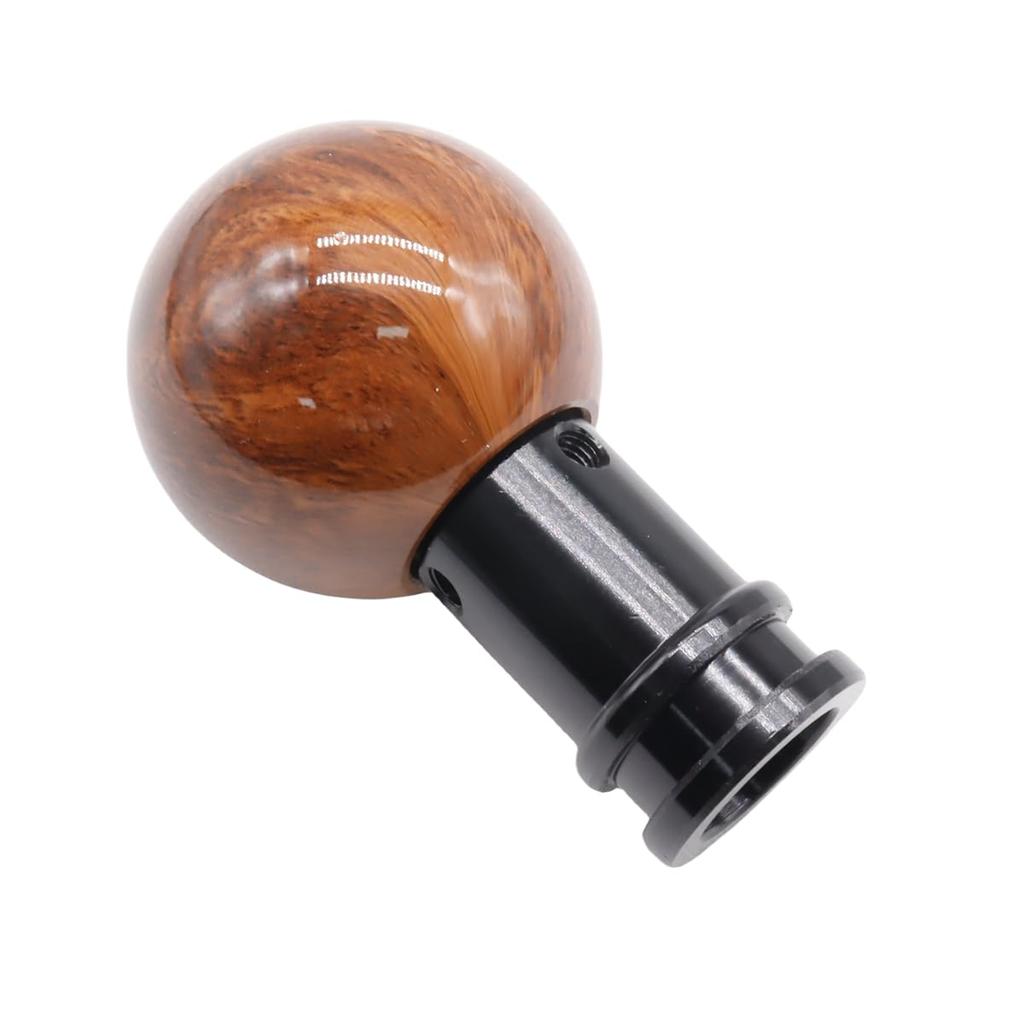 SZYUMO MT Shift Classic Car Retro Round Wooden Ball Shift Lever Universal Design Knob, Wood-Style Head, (Light Brown)