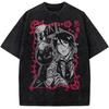 Anime Black Butler Michaelis Sebastian Phantomhive Ciel Print T-shirt Men Women Cotton Tshirt Retro Washed T Shirt Manga Tops