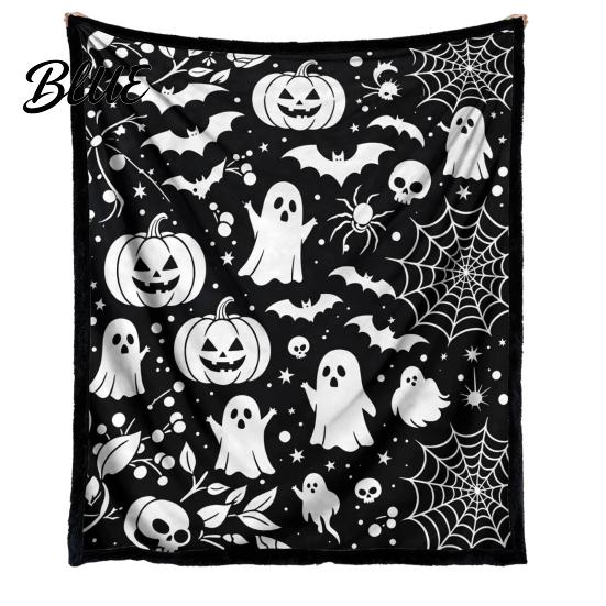 DIY Coloring Projects for Teens Halloween Blanket Throw Blanket with Ghost Patterns Color Your Artistic Bedroom Decor Accessories Own Washable Cozy