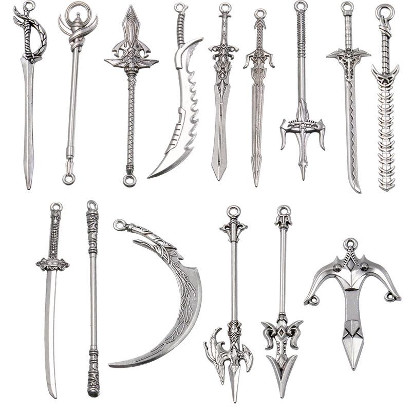 15 DIY Alloy Weapon Charms: Swords, Knives, Guns, Bows & More
