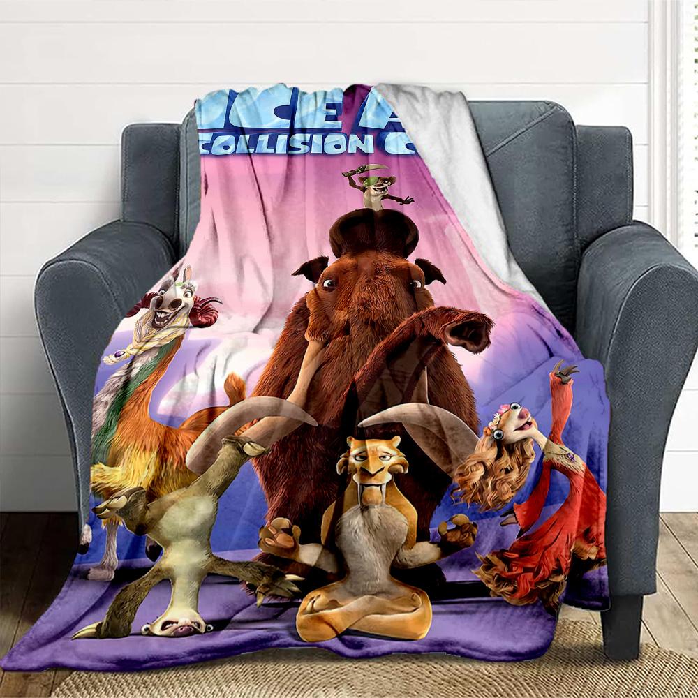 Ice Age Flannel Blanket Throw Blanket Soft Warm Sofa Bed Camping home Decor Unique Christmas Gift C9261556