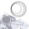 Square Rubber Drive Belts 1.0mm Tape Machine Belt 105mm-150mm Folded Size Optional Size for Recorders Players