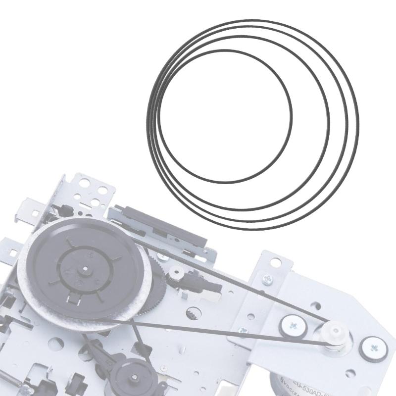 Square Rubber Drive Belts 1.0mm Tape Machine Belt 105mm-150mm Folded Size Optional Size for Recorders Players
