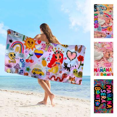 Karol G Female Singer Towel Microfiber Beach Towel Absorbent Quick Dry Soft Yoga Swimming Resort Mountain Climbing Towel