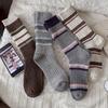 Wool Socks Children'S Stacking Socks Season Warm Thickened Retro Striped Stockings Tide Idea Yarn Tube Socks