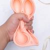 6 Cavity Ice Cubes Molds Silicone Tray for Coffee-peach