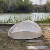 Quickly Set Up Beach Tent Sunshade for 2 People - Portable No Assembly of Striped Beige and White Sunshade