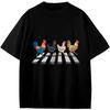 Funny Chickens Crossing Road Parody Lover Gift Girls Boys Teens T-Shirt Anime Gift