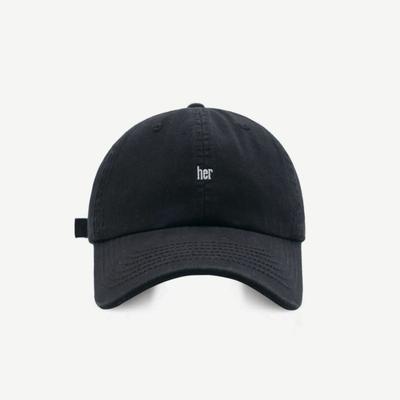 A New Korean Style Lettered Baseball Cap with Embroidery  A Retro Baseball Cap and A Trendy Face Hat