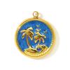 3pcs/Lot Stainless Steel Enamel Starfish Round DIY Charms Palm Tree Fishtail Necklace Pendants Woman Summer Holiday Jewelry