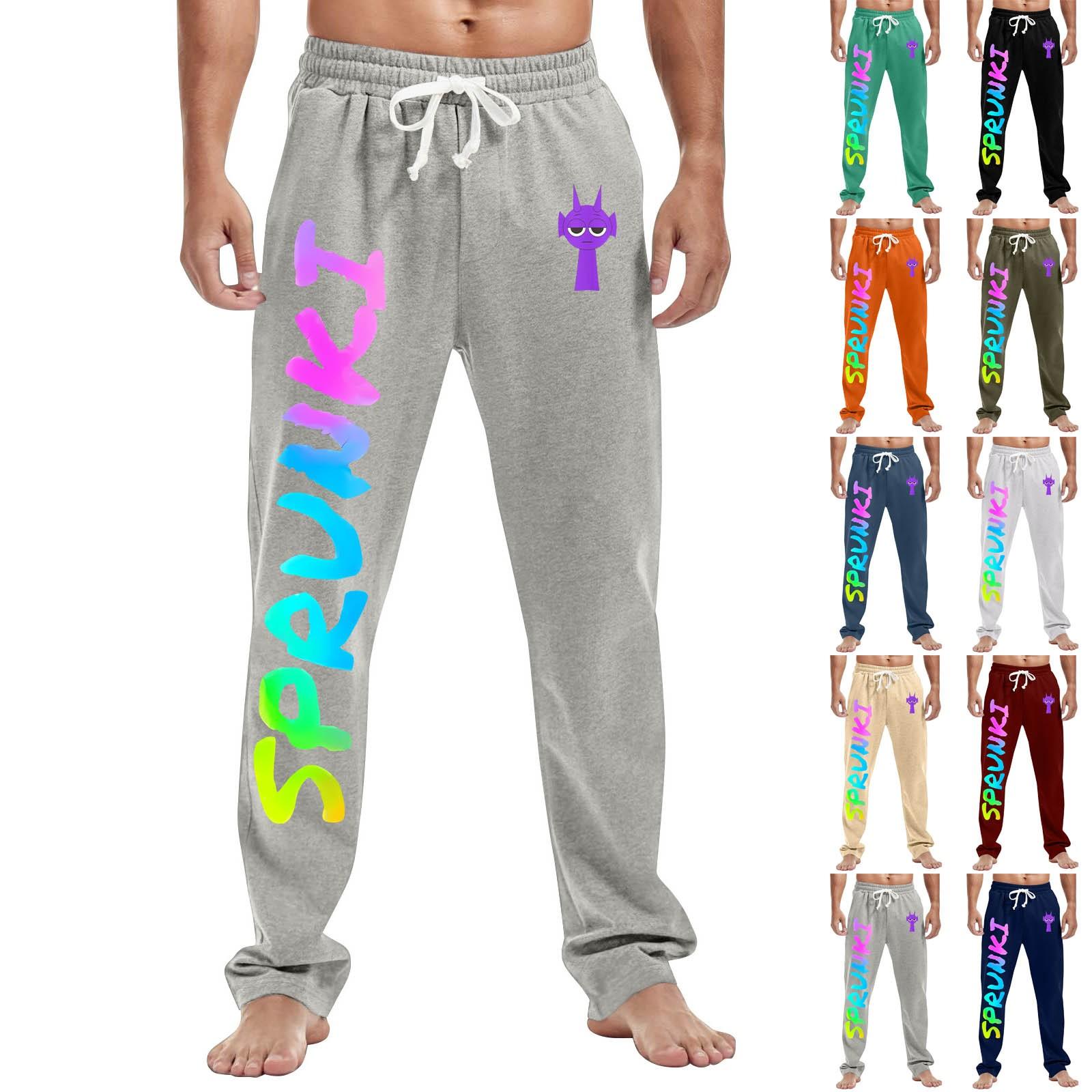 

Men s Fashion Printed Straight Casual Jogging Pants With Pockets M
