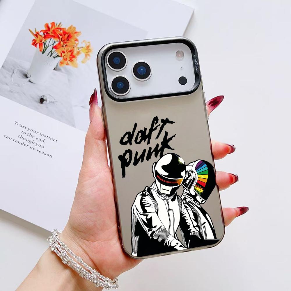 Band D-Daft Punk Phone Case For iPhone 17 16 15 14 13 12 11 Pro Max Air Matte Laser Aurora Shockproof Funda
