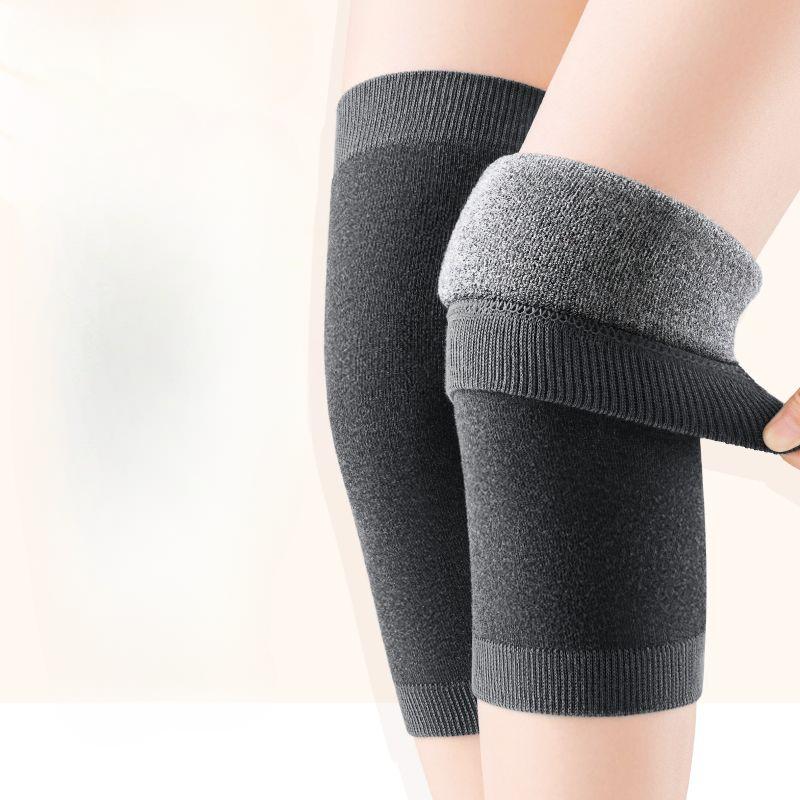 Thickened Heated Knee Warmers Unisex Cold Protection Leg Warmers for Middle-Aged and Elderly