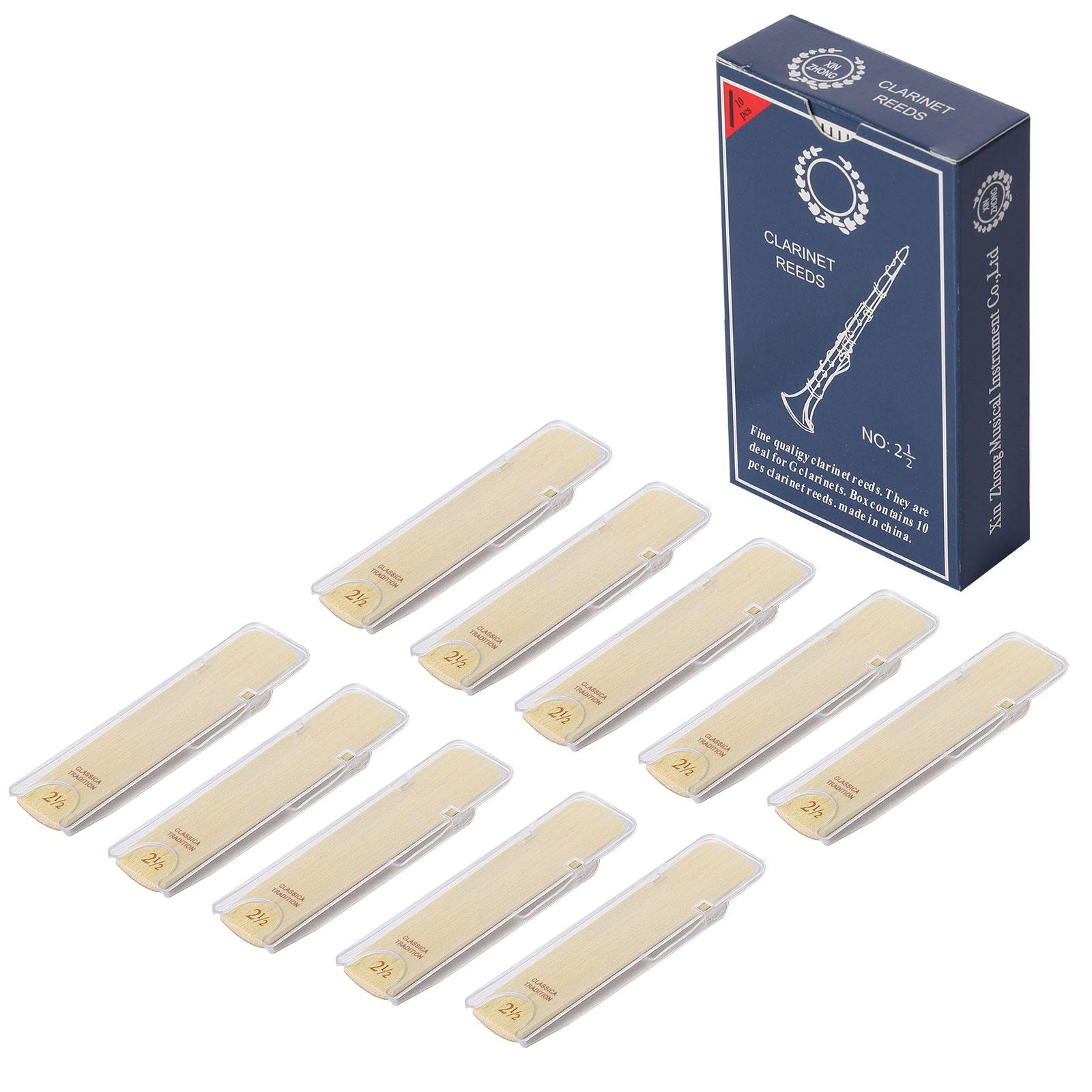 10 Stück Klarinettenblätter Stärke 1.0/1.5/2.0/2.5/3.0/3.5 Blätter Traditionelle Blätter für Klarinette Anfänger und Spieler