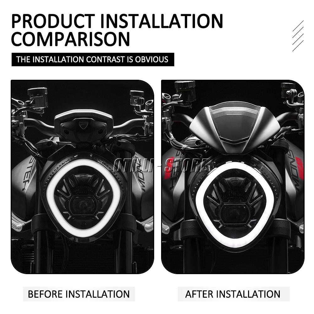 2021-2024 Motorcycle MONSTER 937 High Quality Windshield WindScreen Screen W/ Bracket Accessories For Ducati Monster 950 937