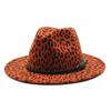 Men'S And Women'S Leopard Print Jazz Hats, Woolen Top Hats, Trendy Versatile Fur Hats