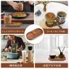 Liroyal Salt and Pepper Mill Tray, Wooden Grinder Tray with 5.8cm Inner Diameter, Grinders Wood Tray for Rock Salt, Pepper, Spices, Salt & Pepper