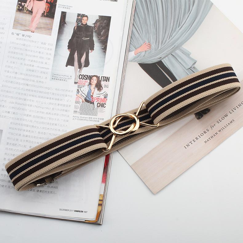 Lazy Belt Elastischer Elastischer Jeansgürtel Damen Dekoratives Taillensiegel Kein Stanzen