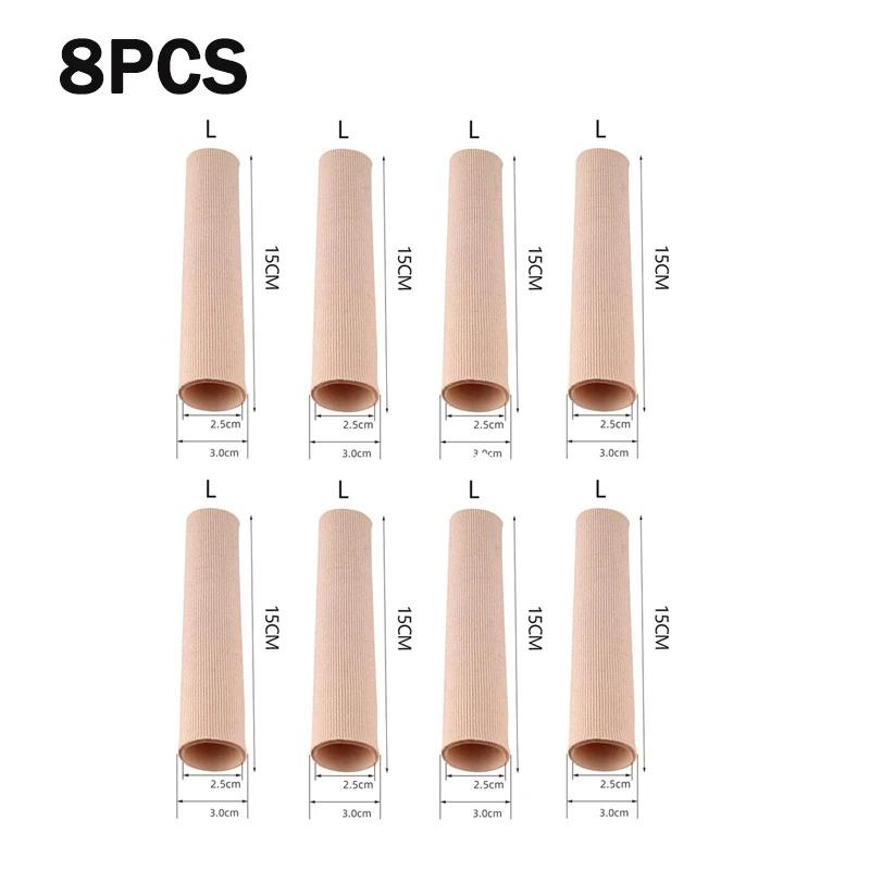 1/2/4/8Pcs Silicone Cover Cut Fabric Toe Separator Spacer Tube Sleeve Caps Valgus Corrector Hammer Protector Finger Foot Care