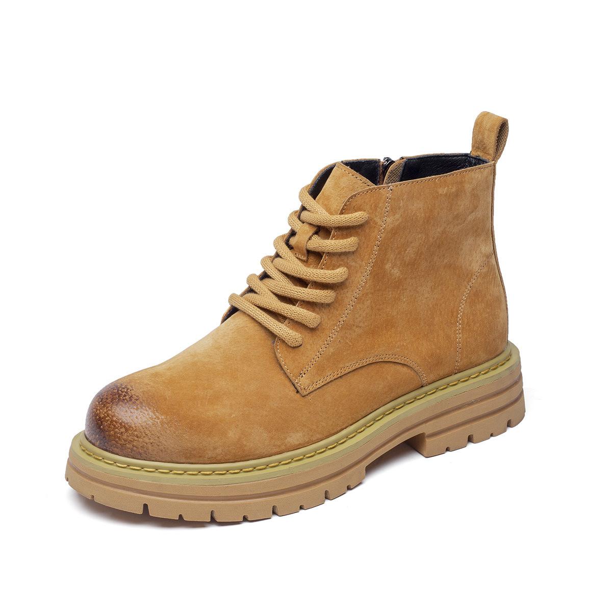 

Retro Martin boots men s 2025 new autumn and winter cotton leather British style tooling boots men s thick-soled flip leather shoes 38