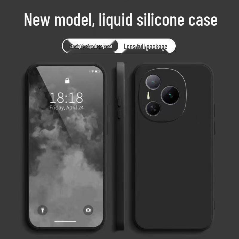 Honor Power Liquid Full-Cover Soft Case: Solid Color, Anti-Drop, New Model