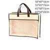 Transparent Clothes Storage Bag Non-woven Large Capacity Dustproof Bag Handle Zipper Closure Quilt Storage Bag Household Use