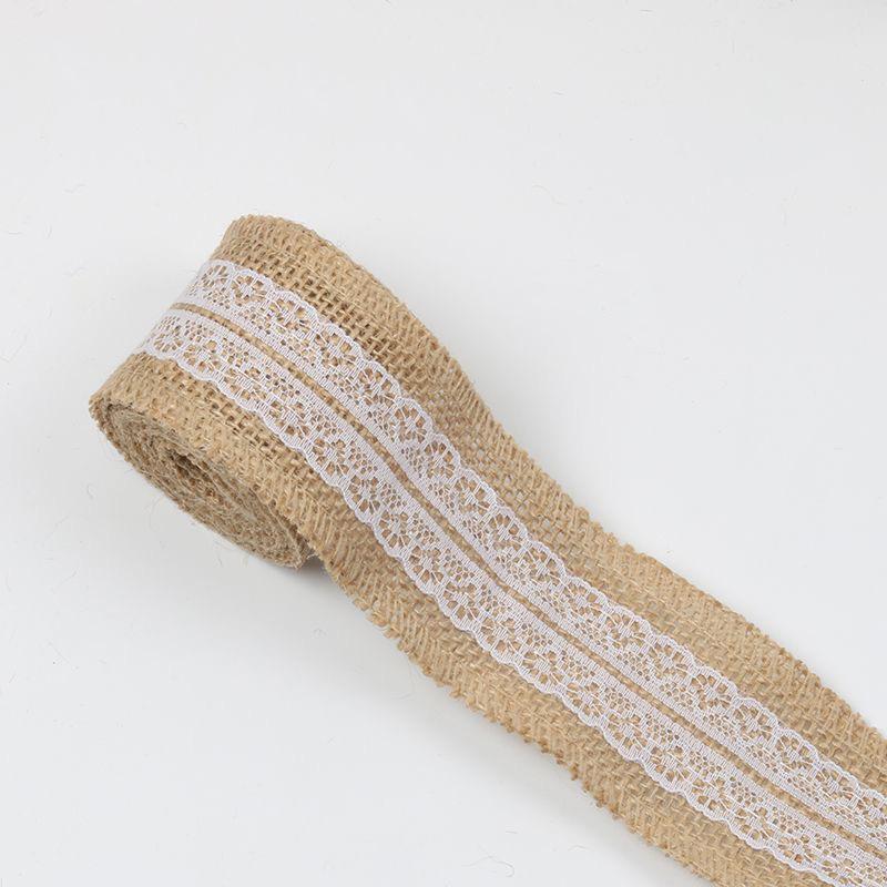Leinen Spitze Bandbreite Hanfseil Streifen Dekoration Kindergarten Ring Spitze Leinen Rolle Handgefertigt DIY Material Zubehör