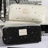 Star Print Pen Bag Large Capacity Pencil Pouch Multi-functional Stationery Organizer Students