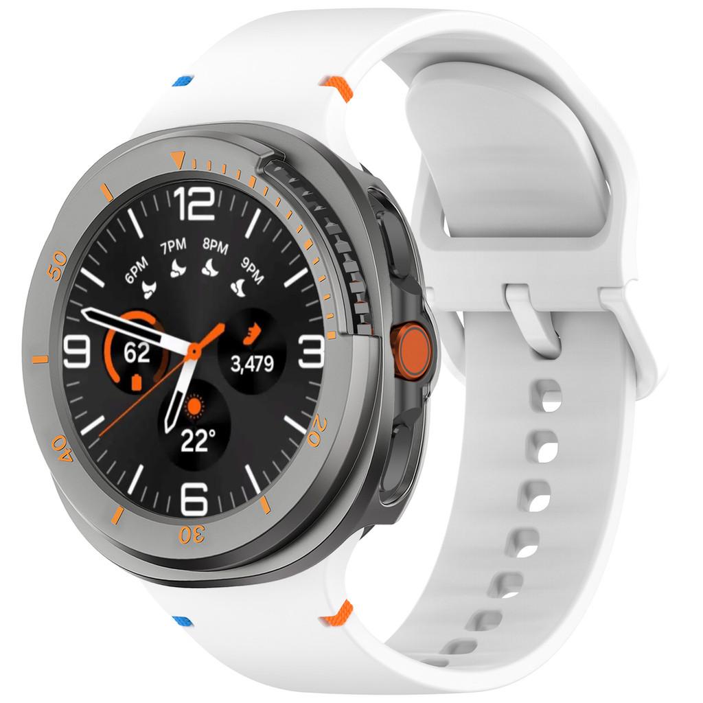 Case+ Band For Samsung Galaxy Watch 8 Classic 46mm Silicone Bracelet Strap Hard PC Bumper For Galaxy Watch 8 Classic NO Glass