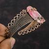 Rhodochrosite Copper Wire Wrapped Bangle Adjustable Cuff Bracelet Genuine Gemstone Bangle Handmade Bracelet Copper Wire Jewelry Gift For Her