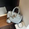 Hand Carry Trendy Fashion Platinum Bag Women's New High-texture Shoulder Oblique Span Bag Simple Casual Women's Bag