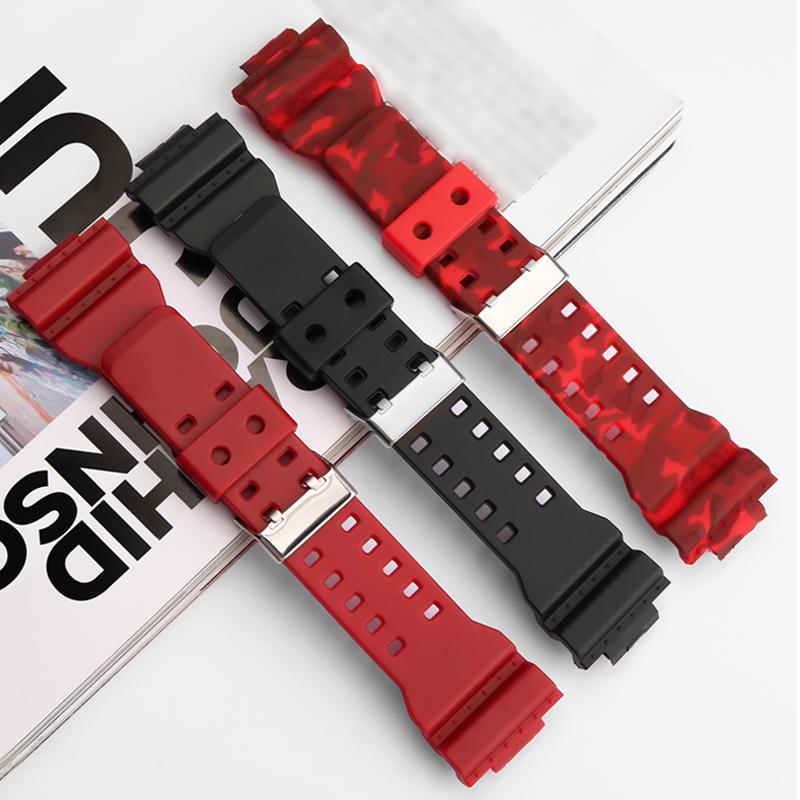 16mm Silikon-Uhrenarmband für Casio G-Shock GA-110 GA-100 GA-120 GA-900 Camouflage Gummi Wasserdicht Herren-Uhrenarmband Armband