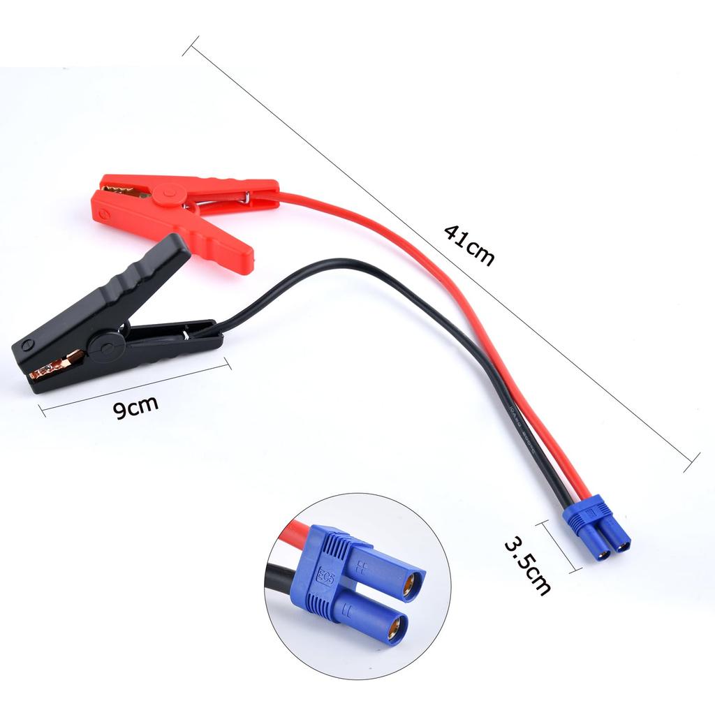Goture Battery Clip Power Cable Clamp Battery Jump Starter Cable