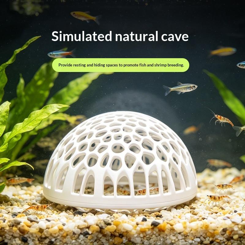 3D Printed Betta Fish Resting Cave Smooth Safe Edges 1/3/4 Pcs Hollow Breathable Ornament for Aquarium Landscaping