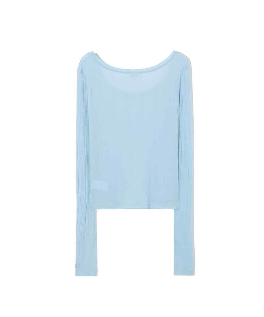 Lense See-Through Layer Long Sleeve Sky Blue