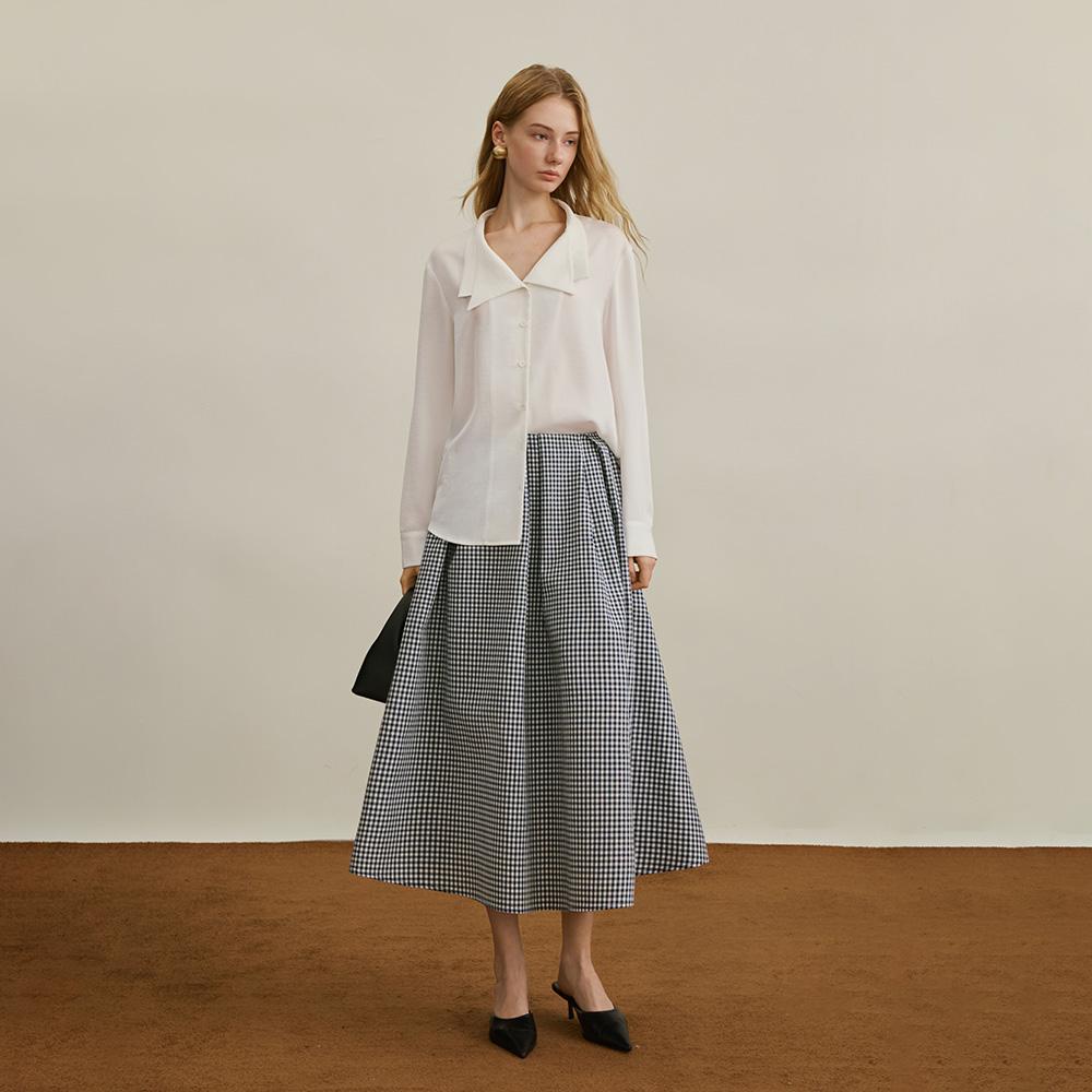 Waiwaiaiem Yy_Commuter Gingham Check Skirt
