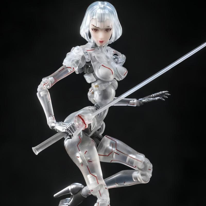 Sci-Fi Android Figure 1/12 AI Agent Femella C1 Action Figure Movable Joints Model Collectible GK Toy Desktop Anime Ornament Gift