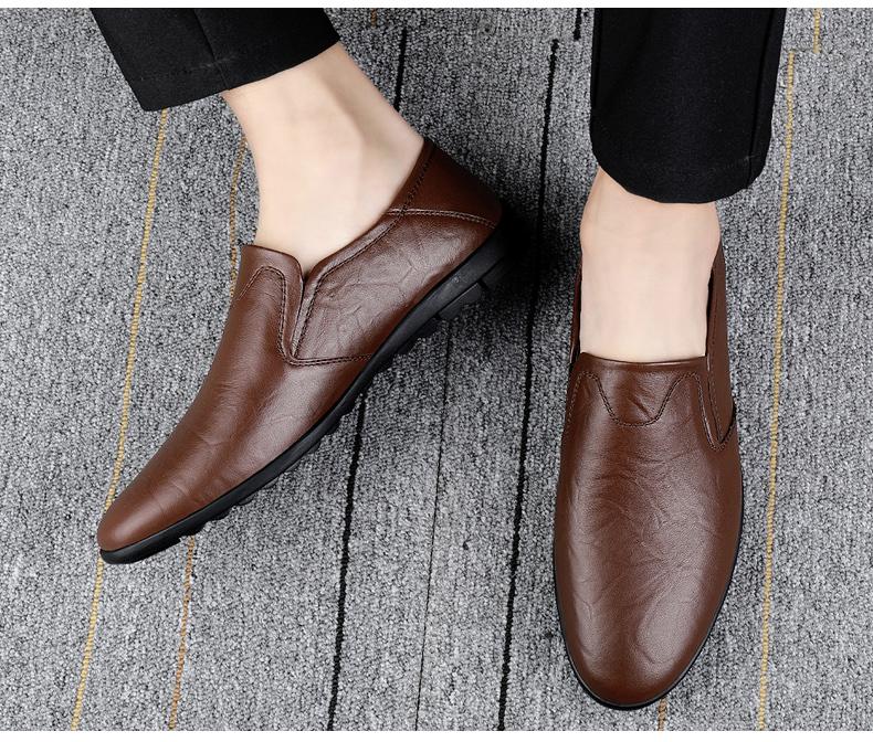Fashion New Formal Leather Summer Business Shoes For Men Loafers Good Quality Men's Dress Shoes British Style Casual Shoes Male Comfy