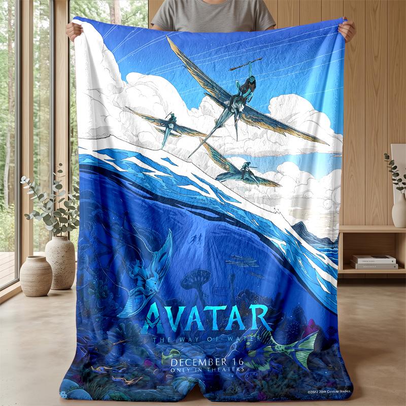 Avatar Theme Blanket Soft Flannel Blanket Plush Throw Blanket Cozy Sofa Bed Blanket for Home Decor