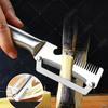 Pelador de Cocina Multifunción de Acero Inoxidable Específico para Cocina para Cortar Frutas y Verduras con Mango de Madera/Acero