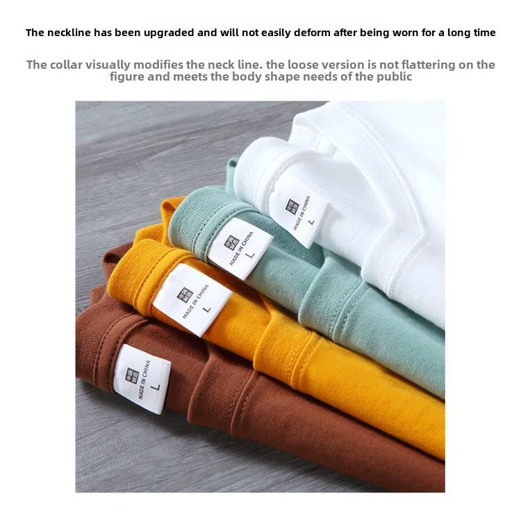 GMXIA Cotton Summer Short Sleeve T-shirt Men's and Women's Half Sleeve Fashion Casual Student Top Plus Size Base Shirt