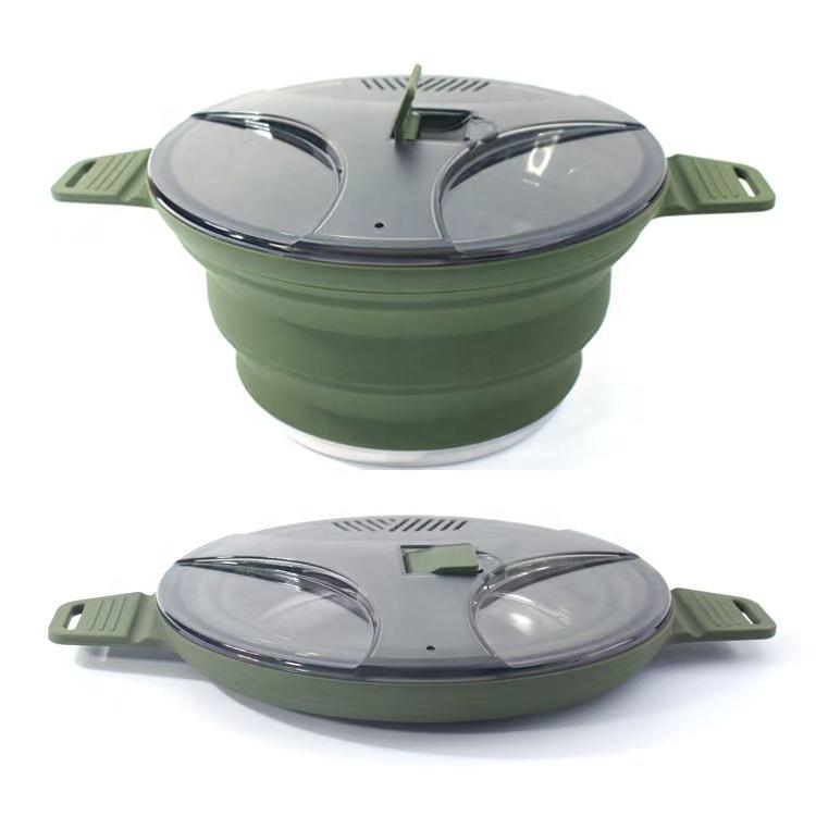 Collapsible Food Grade Silicone Cookware Premium Cooking Pot