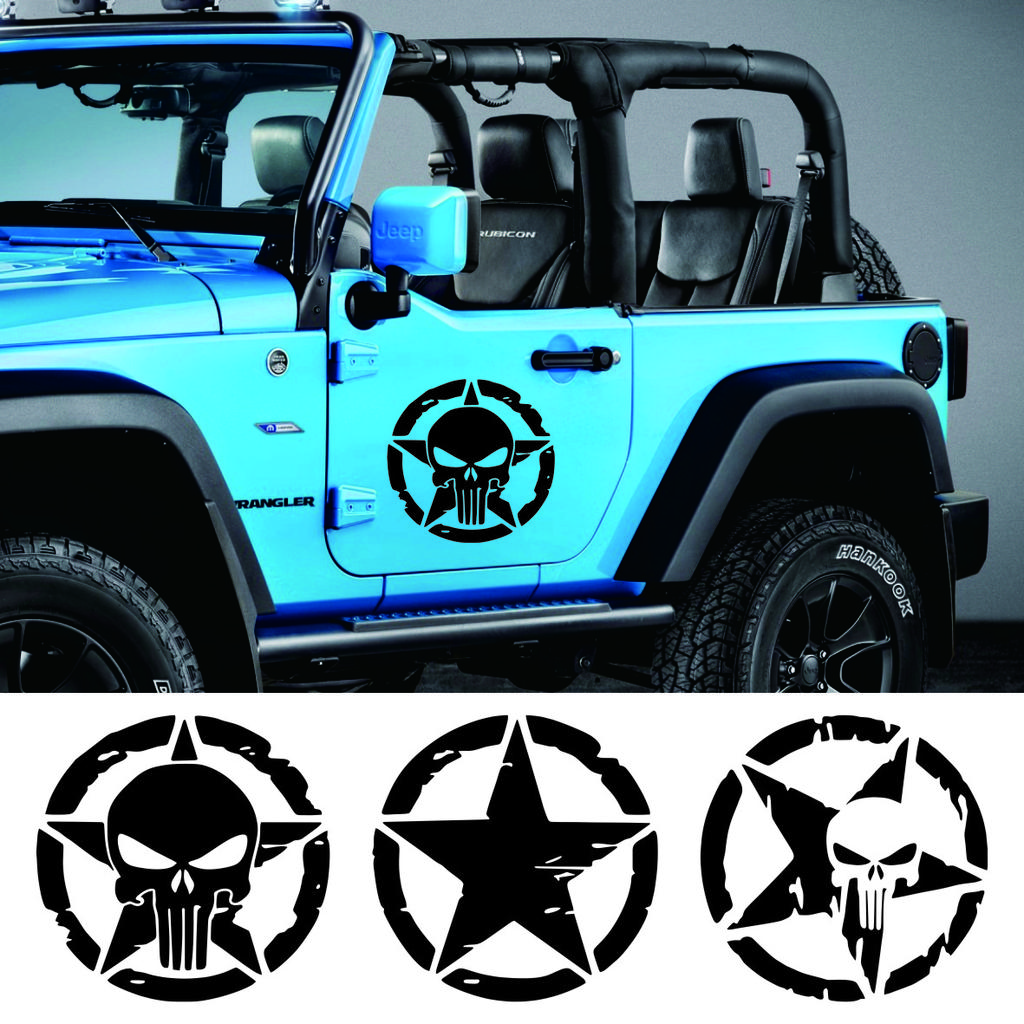 Car Stickers Vinyl Decal Army Star Sticker For JEEP Wrangler and All Other 4x4 Models Accessories Decoration